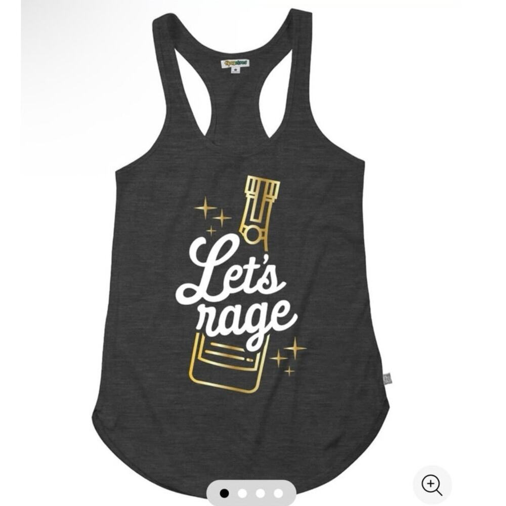 Tipsy Elves WOMEN'S LET'S RAGE TANK TOP 2x‎ black NWT